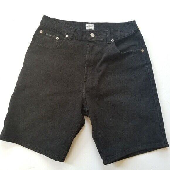 VTG Calvin Klein Black denim Jeans shorts sz 31‎ - Picture 6 of 6